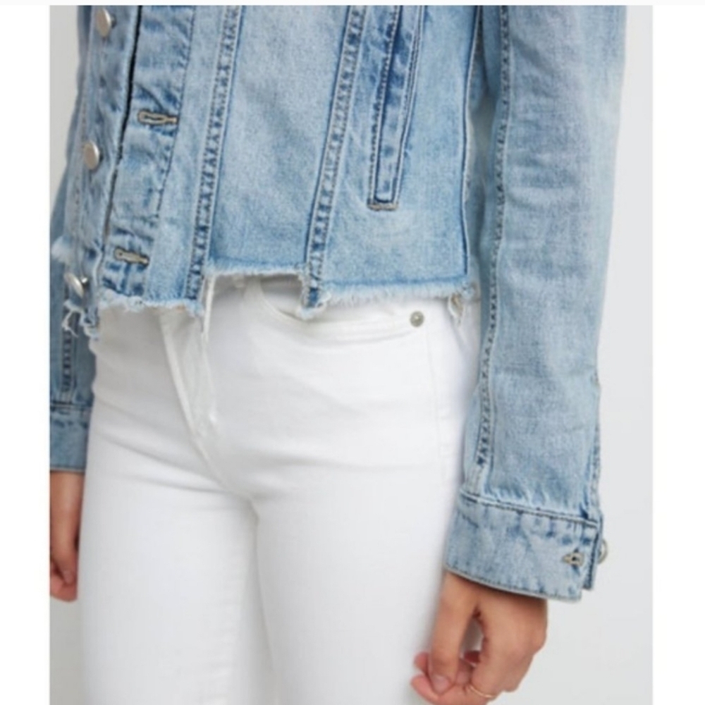 Blank NYC Raw Hem Denim Jacket Size XS - Picture 2 of 10